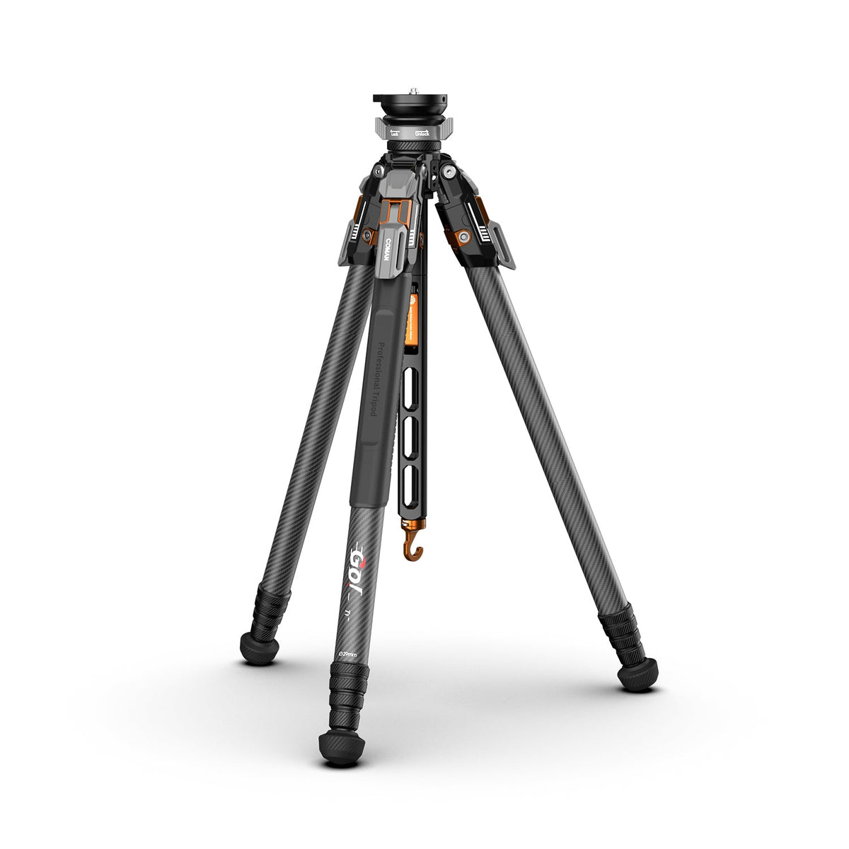 COMAN T1S Snap-Open Carbon Fiber Video Tripod 164.6cm